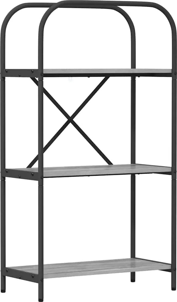 vidaXL Könyvespolc Szürke Sonoma 60 x 30 x 109 cm Faanyag