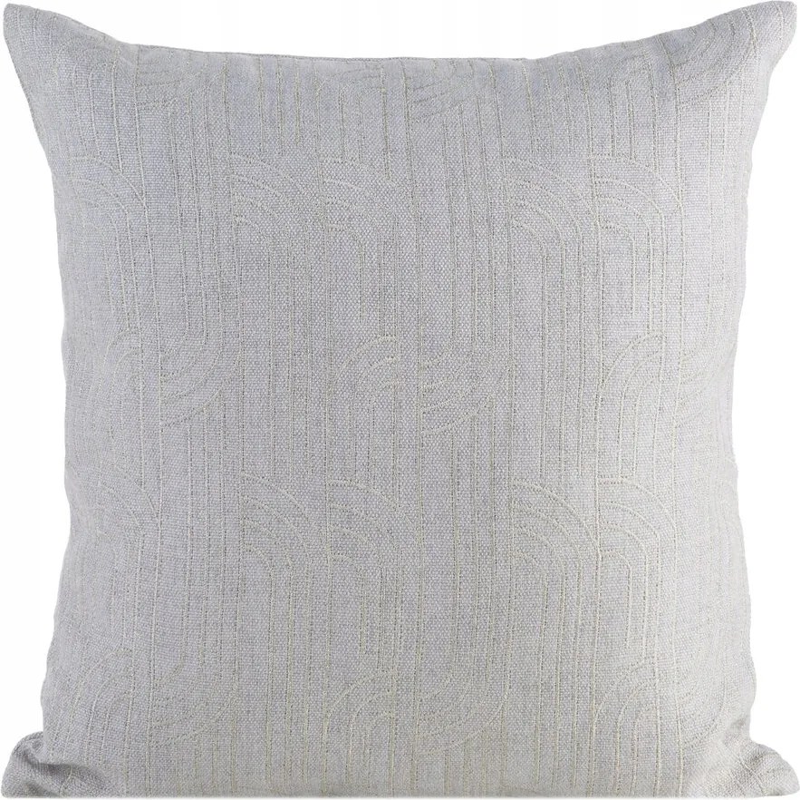 Dekoratív párnahuzat 45X45 ezüst, geometrikus mintával