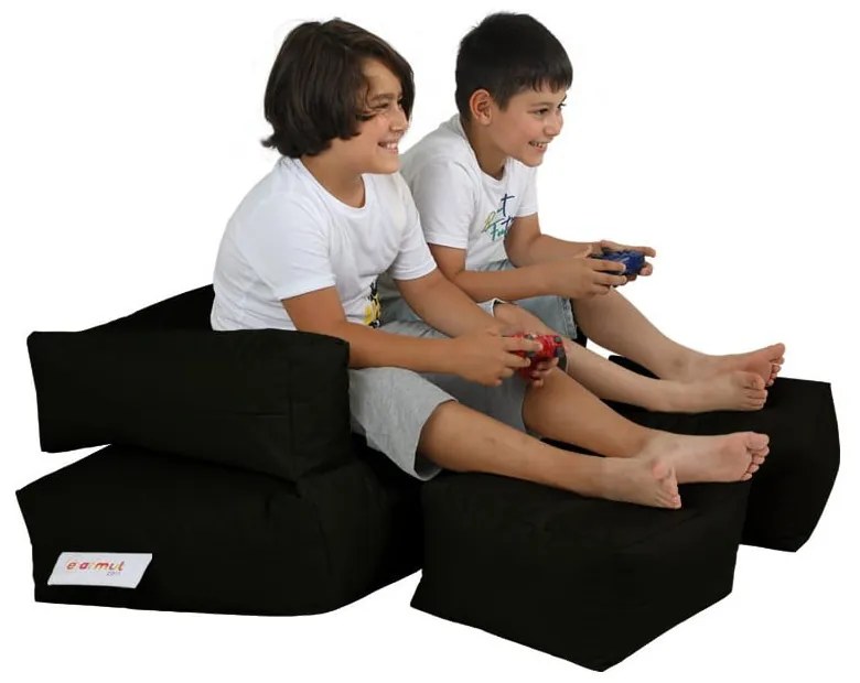 Fekete gyerek kanapé 100 cm Nier – Floriane Garden