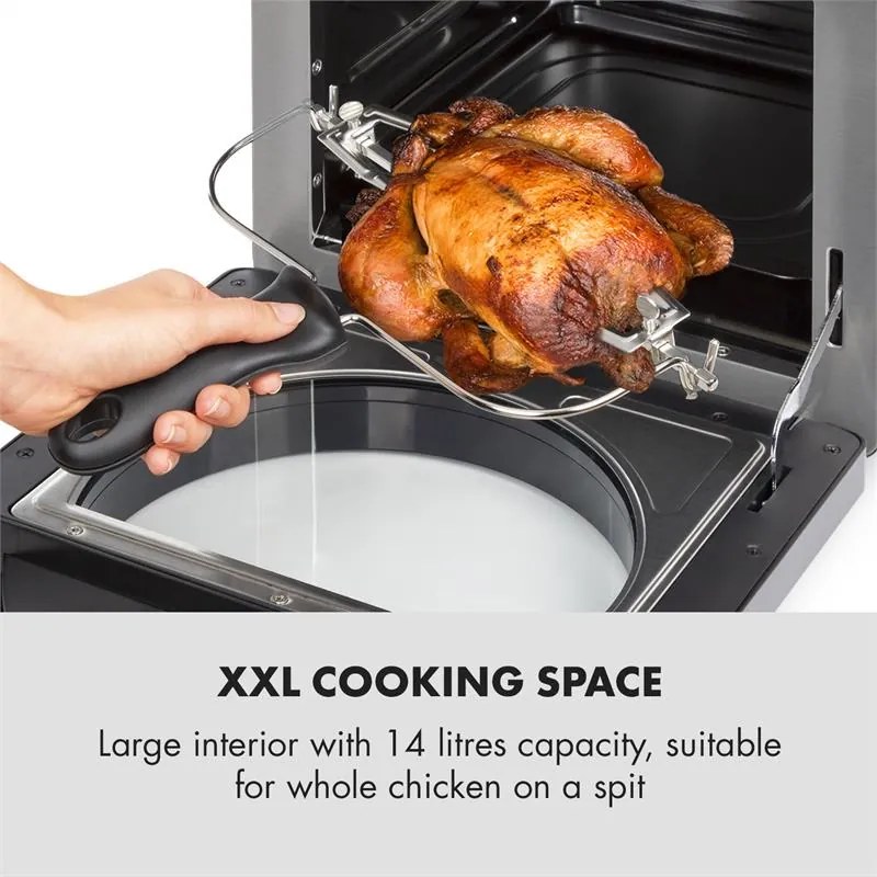 AeroVital easy touch, forrólevegős fritőz, 1700 W, 14 l, 16 program, fekete