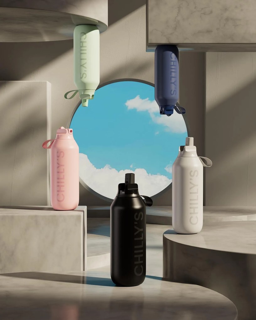 Termoláhev Chilly's Bottles - velrybí modrá 1000ml, edice Series 2 Flip