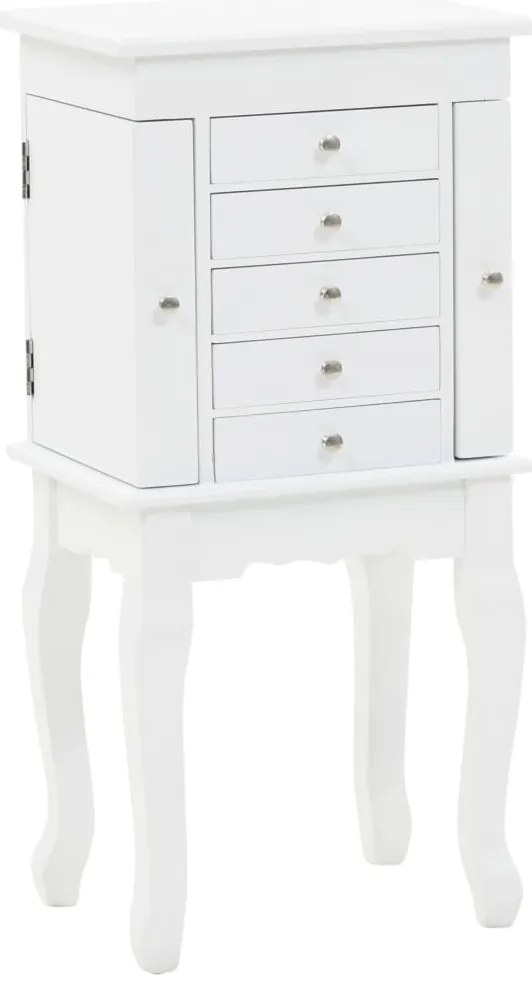 vidaXL fehér álló ékszertartó szekrény