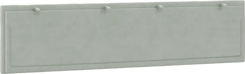 világosszürke bársony fejtámla párna Hanko 200 cm