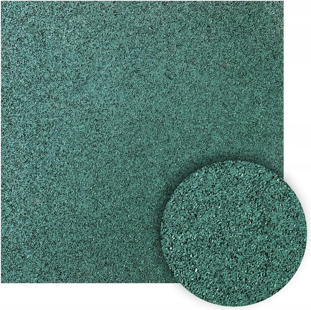 Gumiszőnyeg 50x50cm Sbr 15mm flexibilis felület zöld üveg