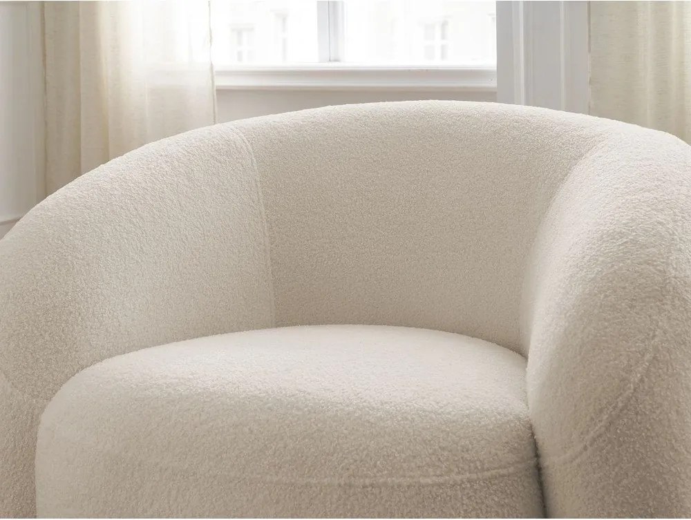 Bézs forgó buklé fotel Elina – Bobochic Paris