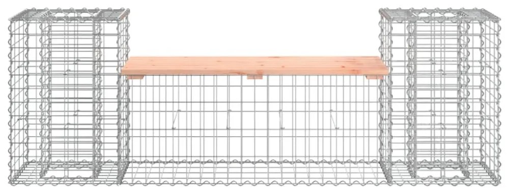 tömör duglászfenyő gabion kerti pad 183x41x60,5 cm