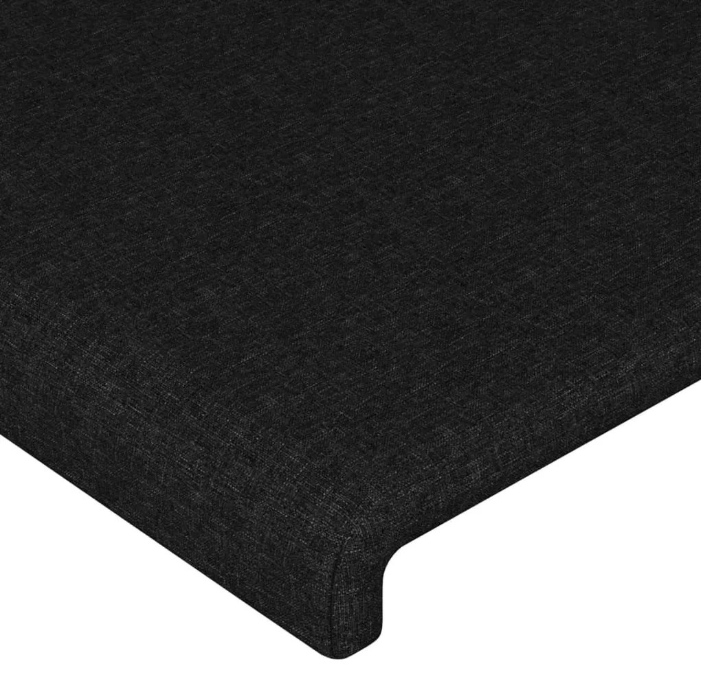 fekete szövet LED-es fejtámla 93 x 16 x 78/88 cm