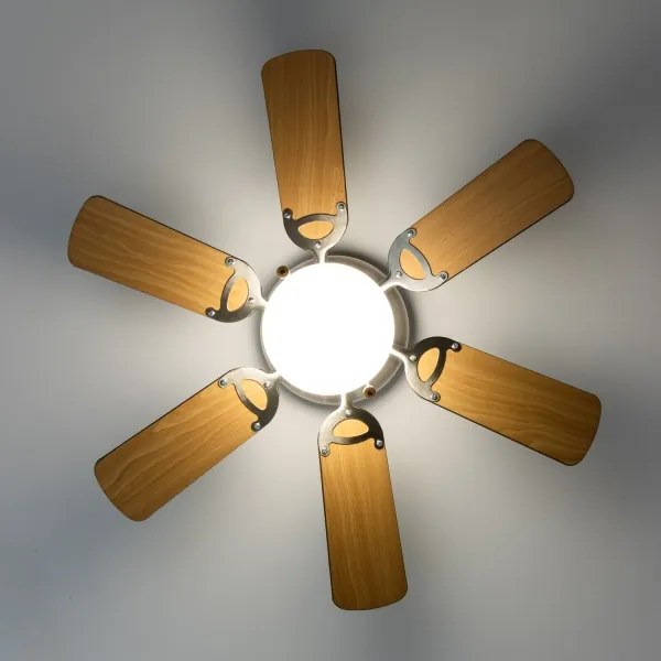 ZEVENTI - Mennyezeti ventilátor GALDANA 1xE27/60W/230V barna/bézs