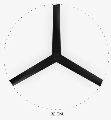 FARO 34100 - Mennyezeti ventilátor MILOS fekete + távirányítás