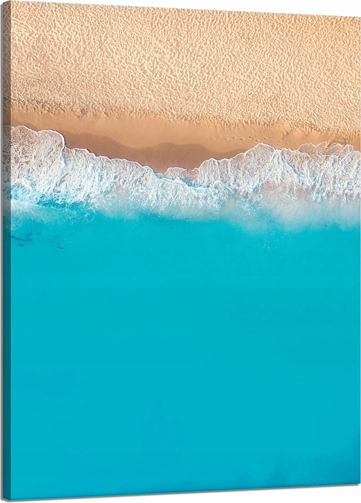 Vászonkép Tengerpart Víz Hullámok Kék 50x70 cm Ideális ajándék