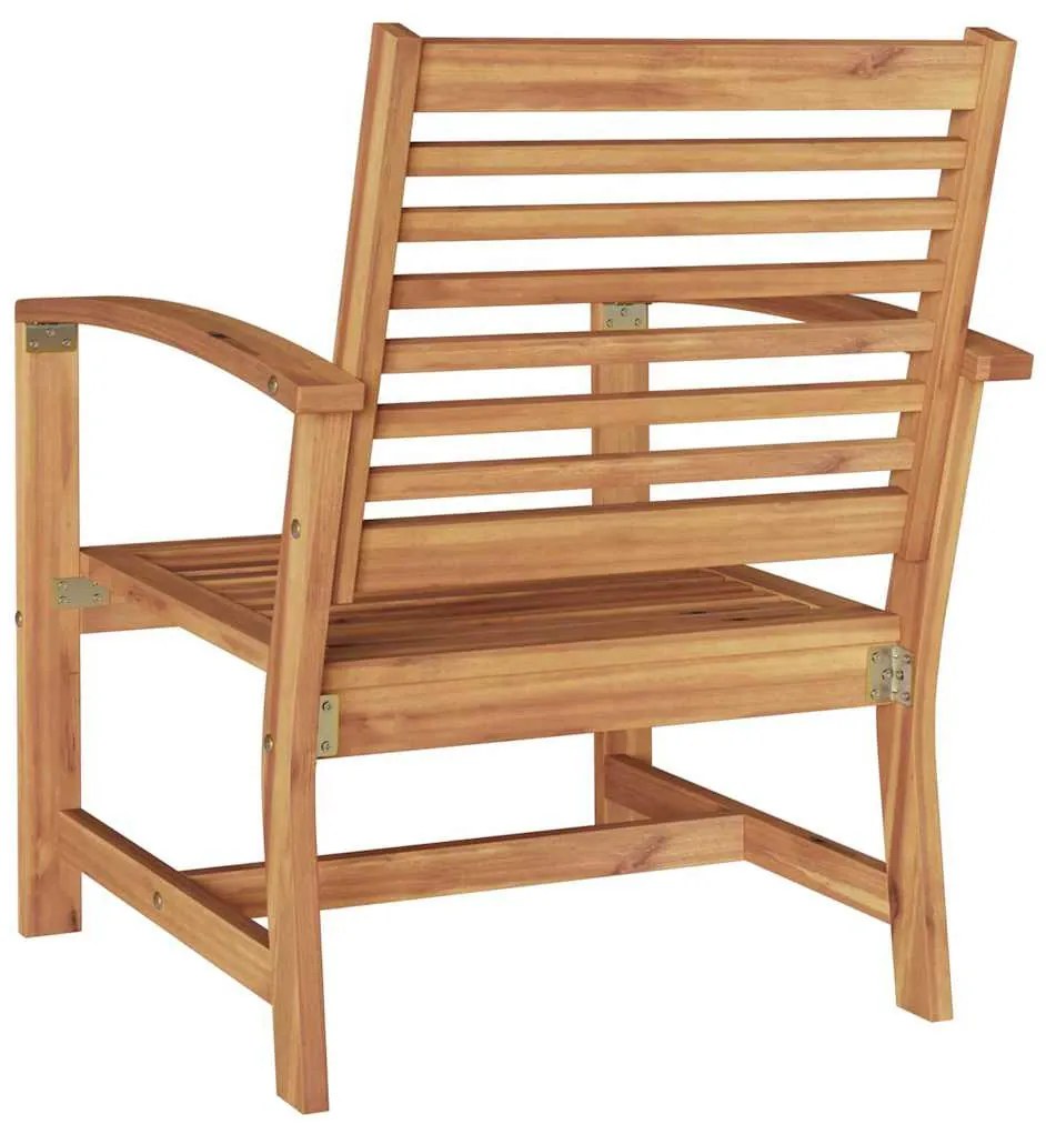 Kerti székek 2 pcs Természetes 60 x 65 x 76.5 cm Tömör tíkfa