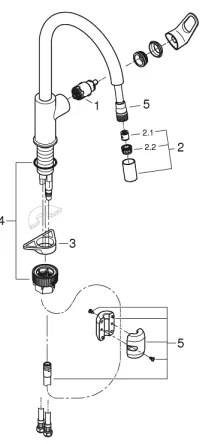 GROHE 30569000 - START FLOW konyhai csaptelep, 357 mm, fényes króm