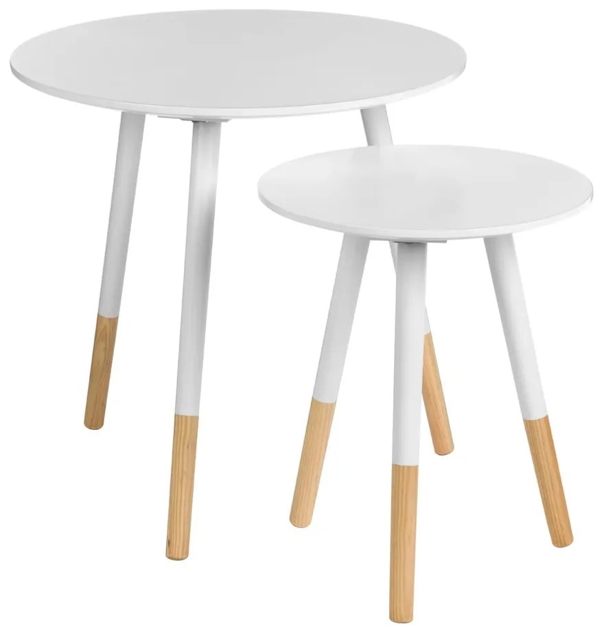 Kerek tárolóasztal szett 2 db-os ø 48 cm Viborg – Premier Housewares