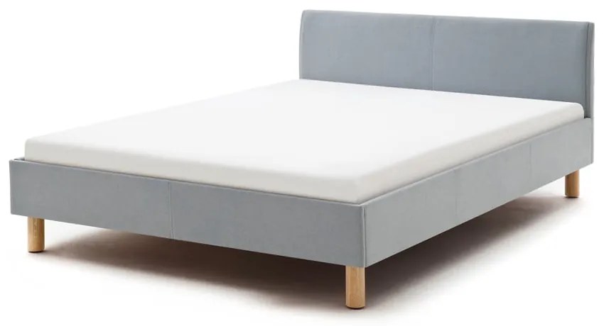 Kékesszürke kárpitozott egyszemélyes ágy 120x200 cm Lena – Meise Möbel
