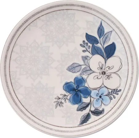 Flower kerámia desszertes tányér, 19,3×19,3 cm