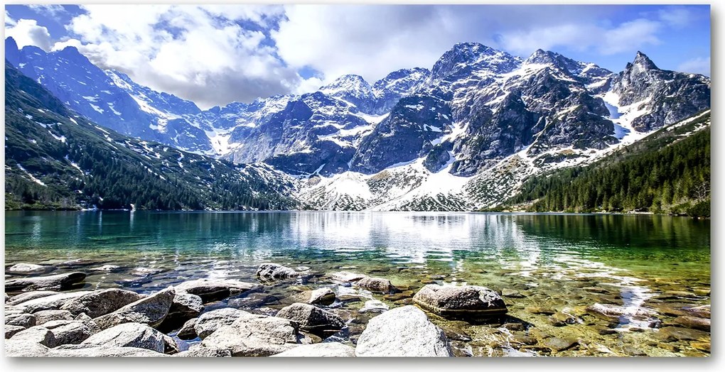 Fotó üvegkép Tengeri szem Tátra 140x70