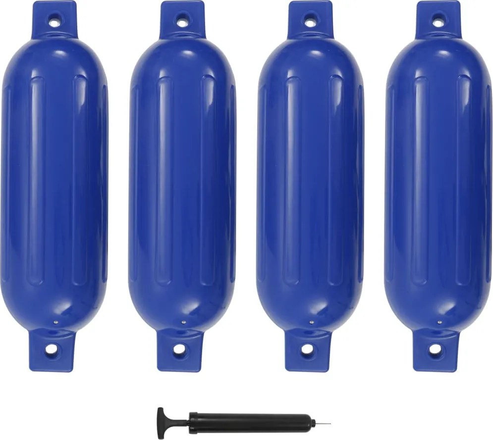 vidaXL 4 darab kék PVC csónak lökhárító 51 x 14 cm