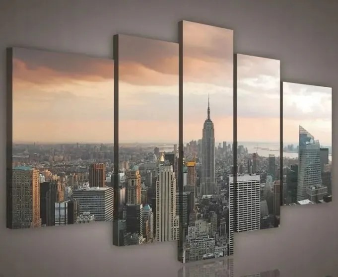 Vászonkép 170x100 New York panoráma felhőkarcolók Empire State Building