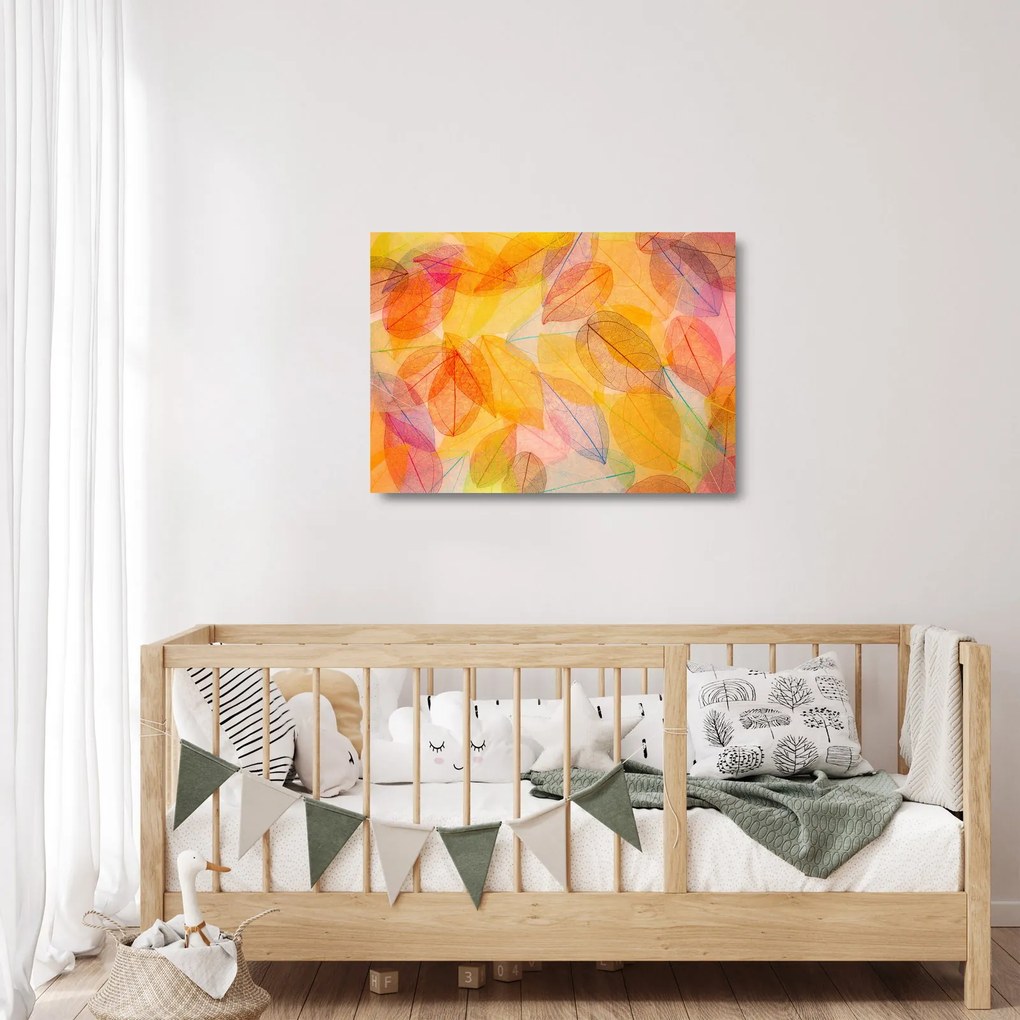 Kép - Háttér az őszi levelekből (üvegen) (70x50 cm)