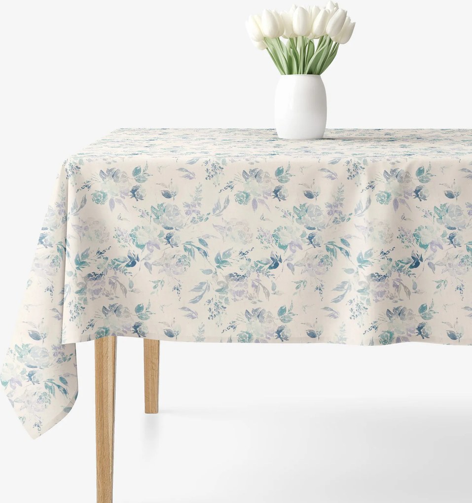 Goldea szögletes terítő valencia - növénylenyomatok 120 x 160 cm