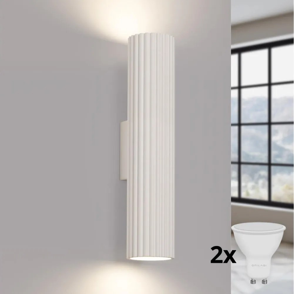 BRILAGI - LED fali lámpatest CRESTO 2xGU10/10W/230V 30 cm krémszínű