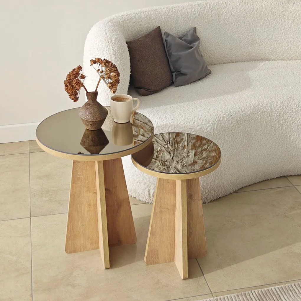 Luna - Bronze, Sapphire Oak