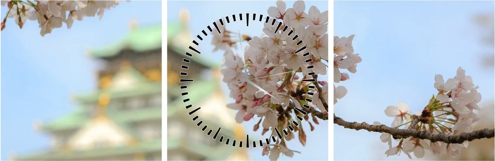 Kép - Sakura (órával) (90x30 cm)