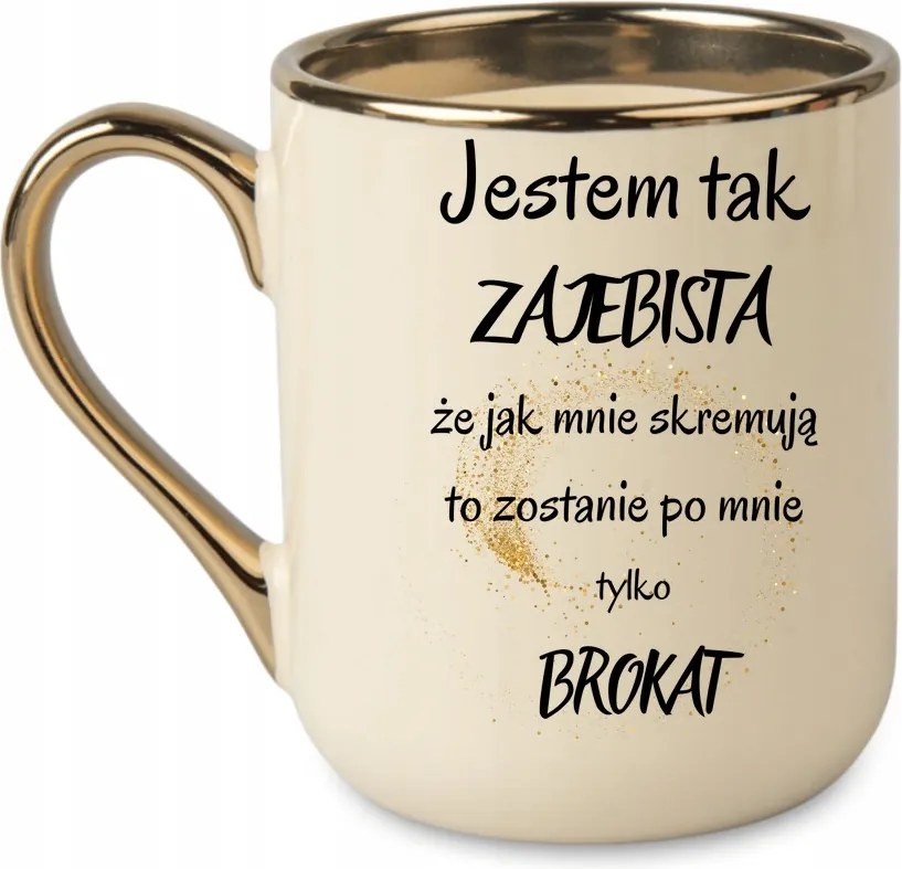 Elegáns Bögre Olyan király vagyok, mint én.. Csillámos 330 Krémszínű