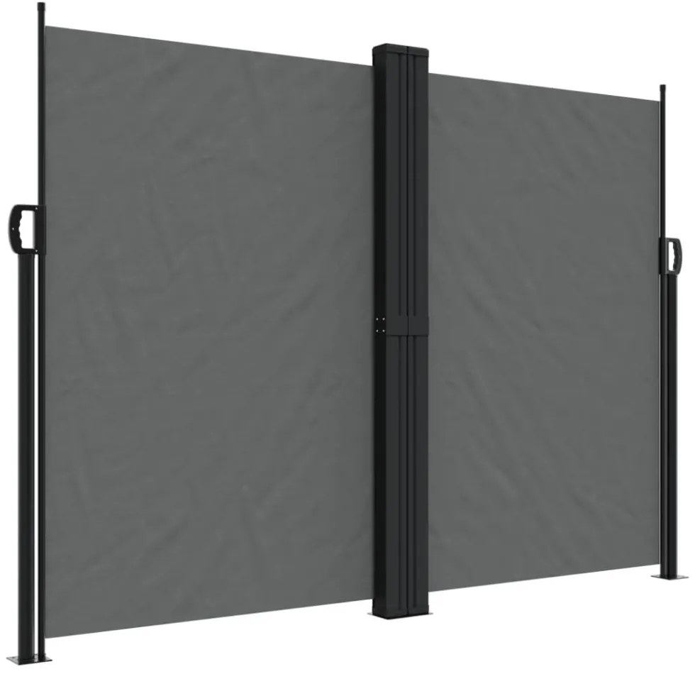 antracitszürke behúzható oldalsó napellenző 180 x 600 cm