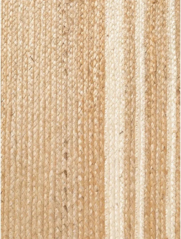 Krémszínű-natúr színű kétoldalas-kézi szövésű juta szőnyeg 160x230 cm Jutta – Hanse Home