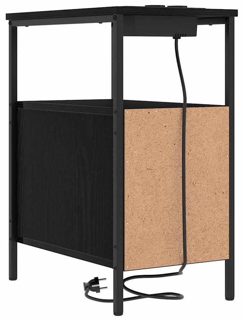 Éjjeli Szekrények 2 pcs Musta tammi 30 x 48 x 61 cm Faanyag