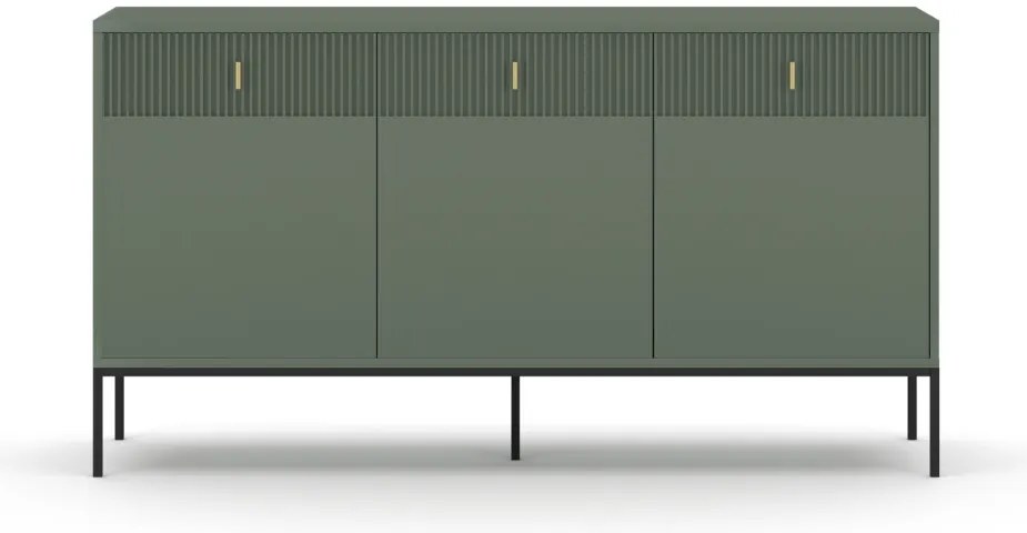 Comodă verde mat. MAGGIORE MA03 3D3S
