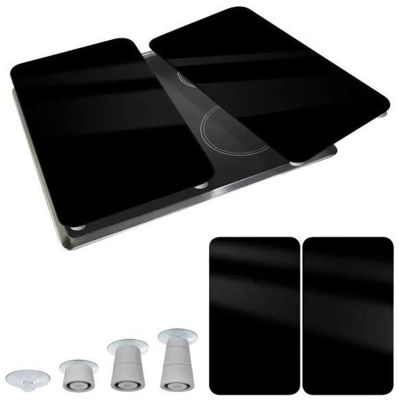 WENKO 53898100 - Fedőlap 52x30 cm fekete/szürke/átlátszó