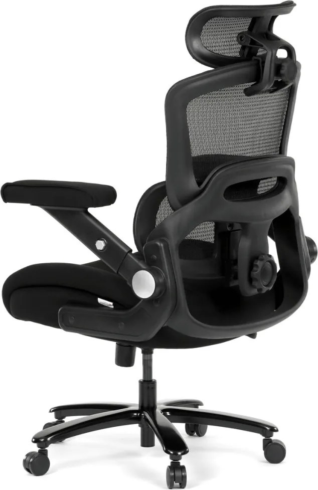 Fekete szövet irodai szék hinta mechanizmussal – KA-N1313