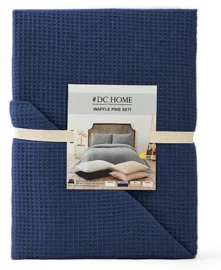 Sötétkék ágytakaró 200x220 cm Waffle – Mijolnir