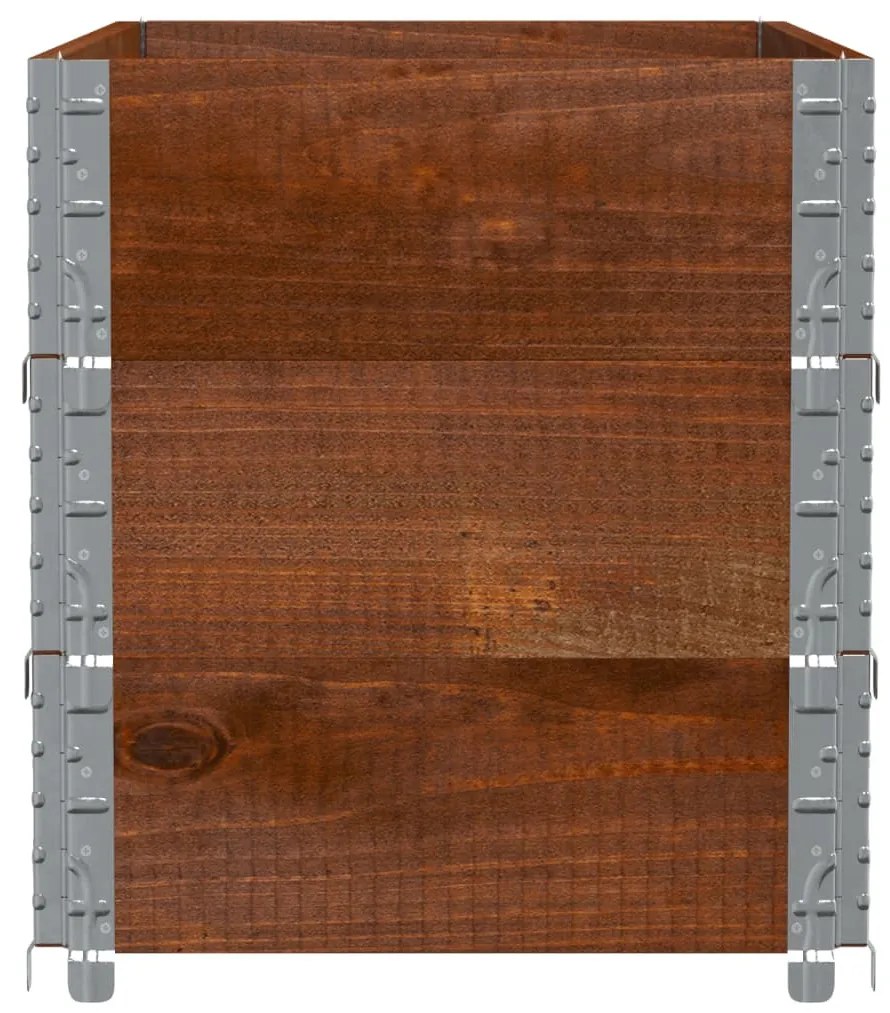 vidaXL barna tömör fenyőfa kerti növénytartó 100 x 50 cm