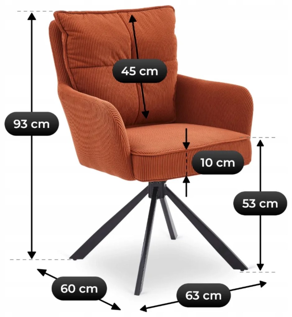 Forgó Étkező/Tárgyaló Rozsdabarna Színben. CITY