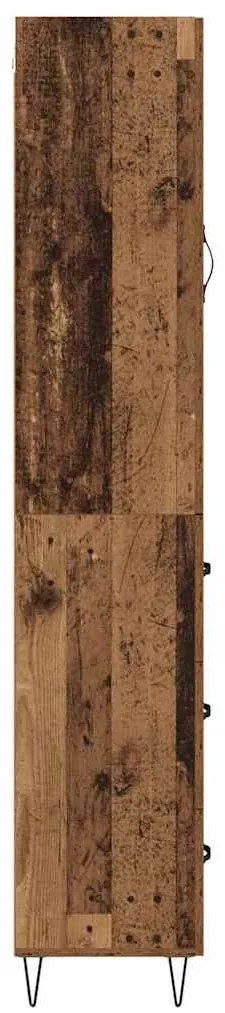 Magasfiú fiókkal Régi fa 69,5 x 34 x 180 cm Faanyag