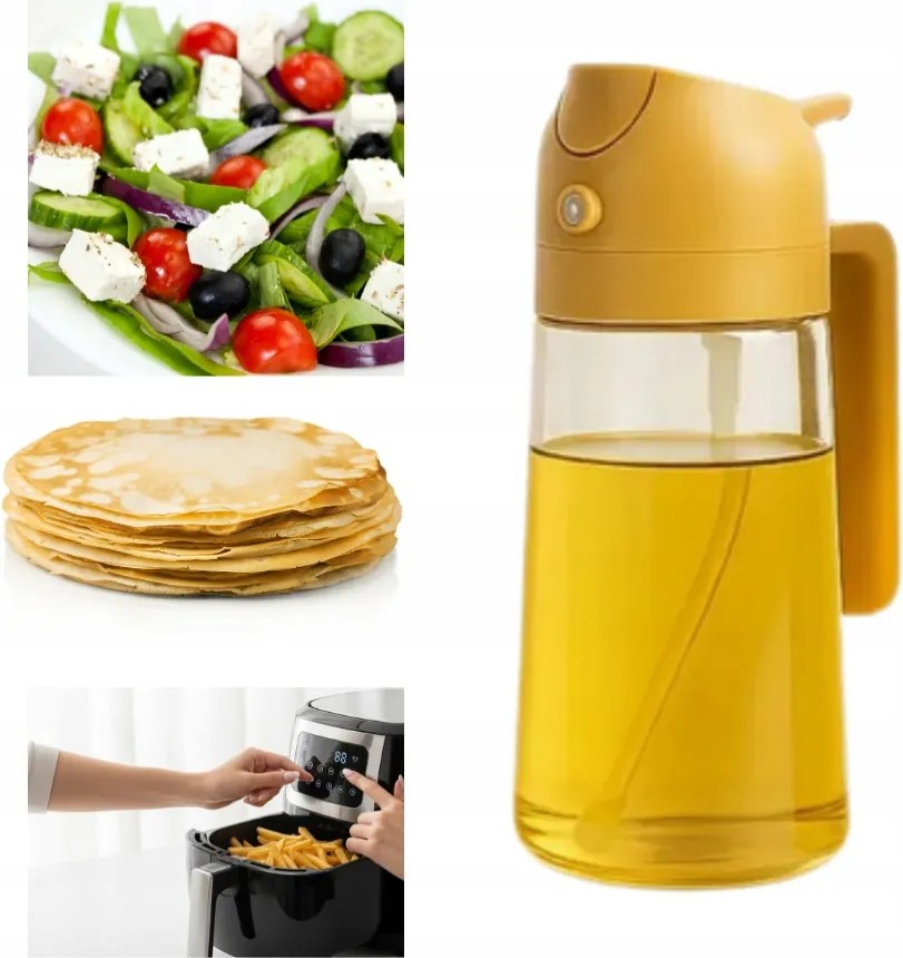 Permetező Polip Ecet Olaj Adagoló 450 ML Yellow