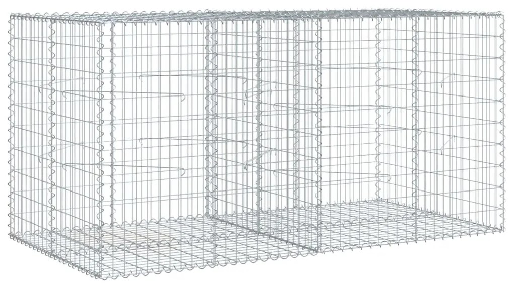 horganyzott vas gabion kosár fedéllel 200 x 100 x 100 cm