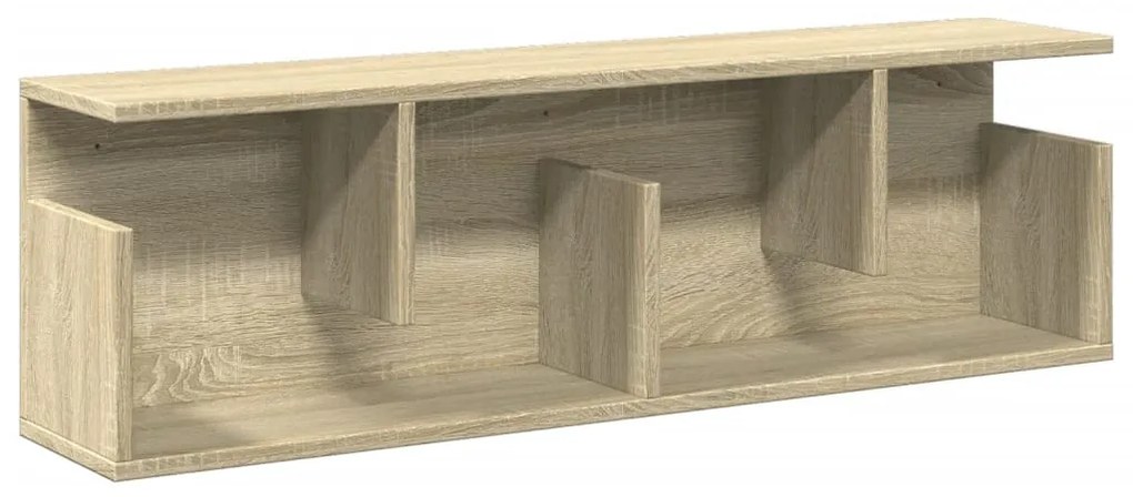 sonoma tölgy színű szerelt fa faliszekrény 100 x 20 x 30 cm