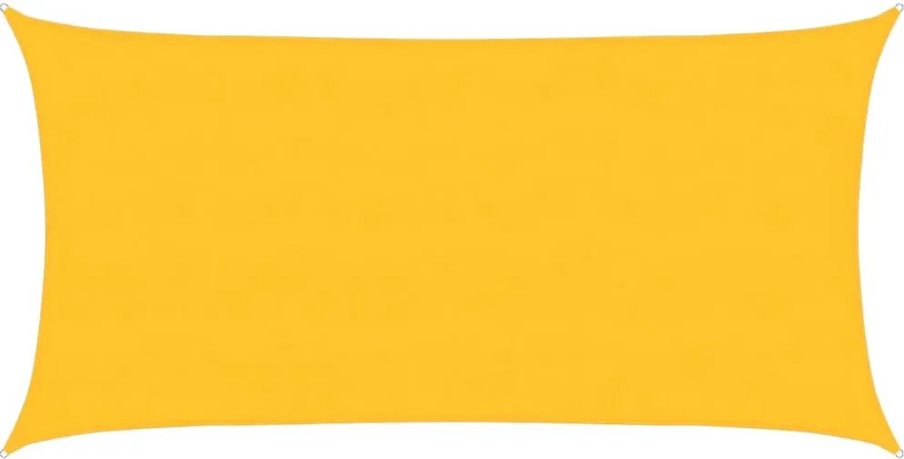 vidaXL sárga négyszögletű HDPE napvitorla 160 g/m² 4x7 m