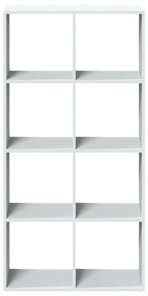 fehér szerelt fa térelválasztó könyvespolc 69,5x29x137,5 cm