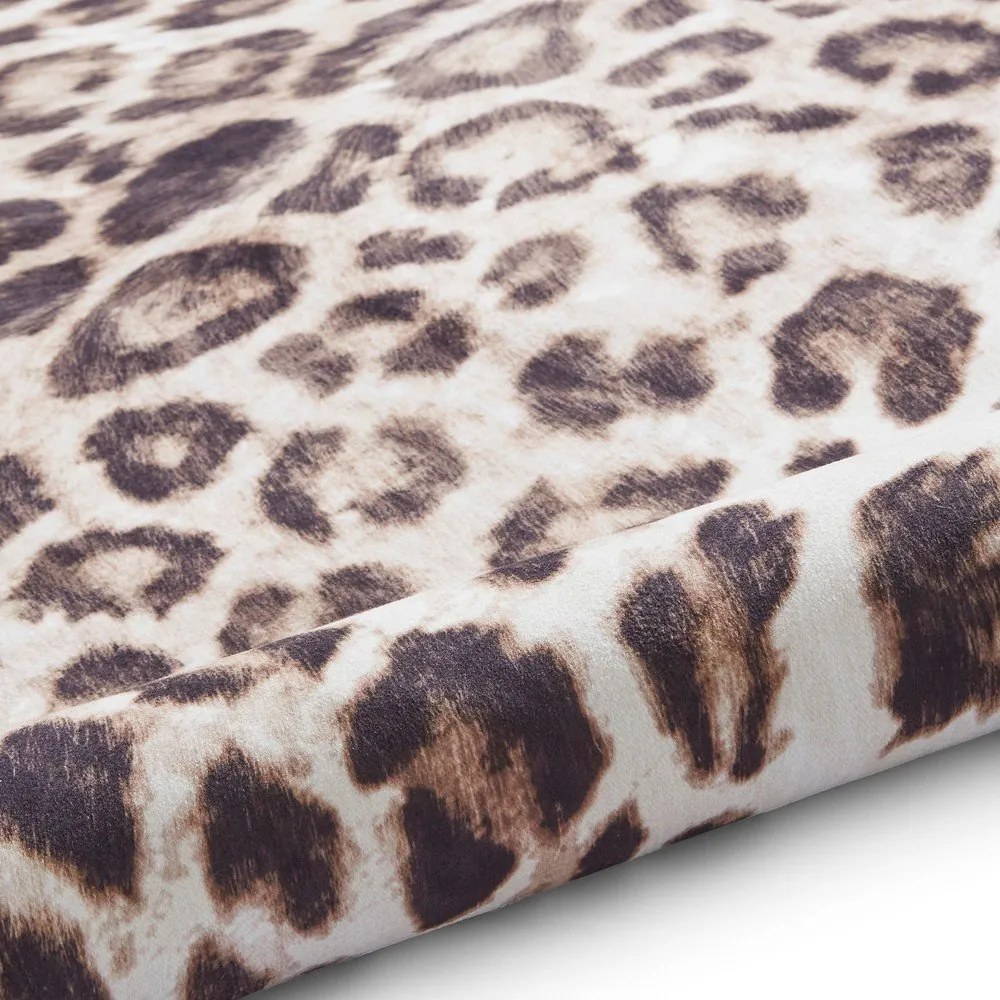 Barna-bézs szőnyeg 130x155 cm Faux Leopard – Think Rugs