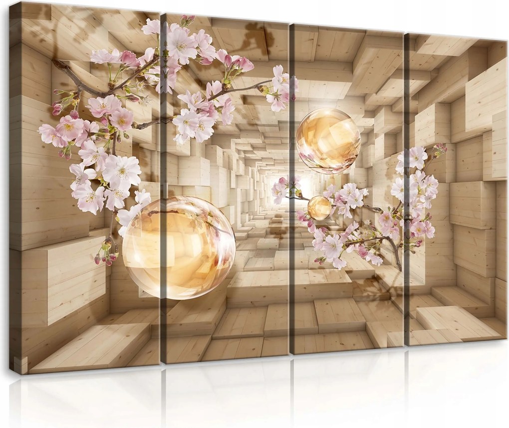 Vászonkép 120x80 Sakura virágzás absztrakt mélység perspektíva harmónia