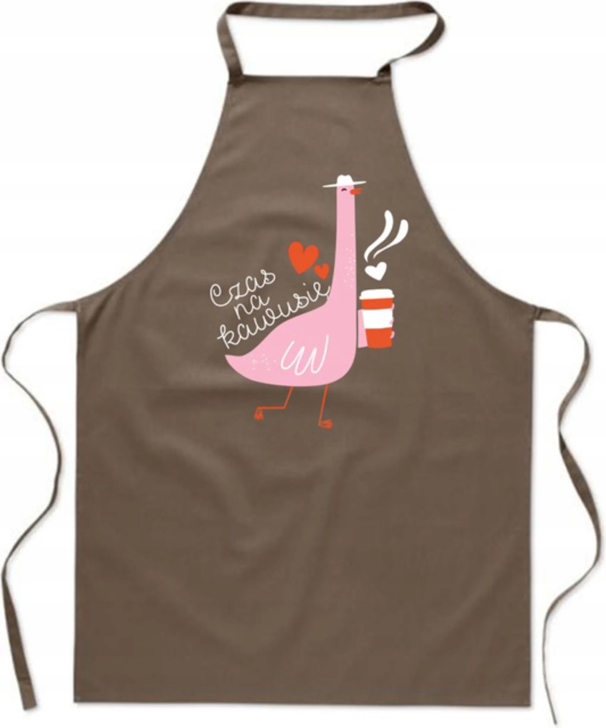 Kötény Nyomtatott vicces konyhaI Kávé Idő Liba Női