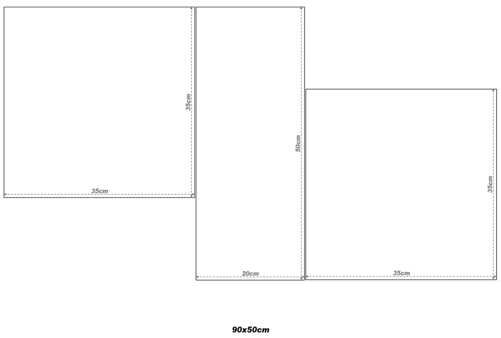 Gario 3 részes vászonkép fotóból Méret: 90 x 30 cm