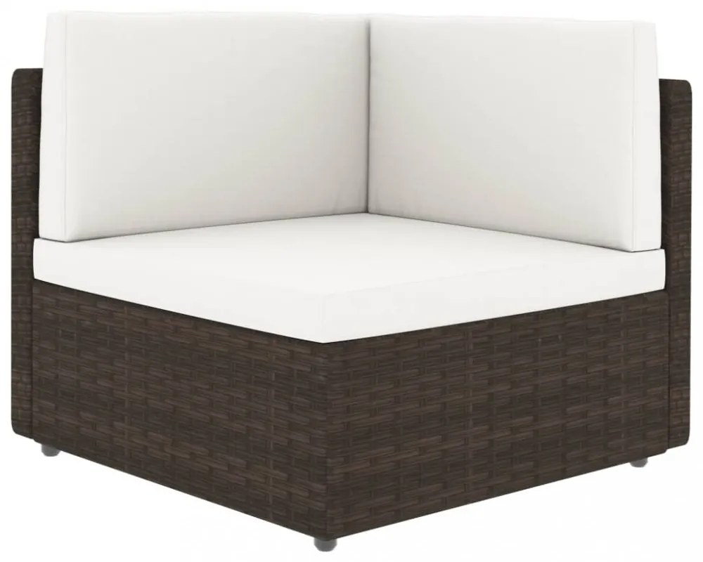 6 részes barna polyrattan kerti ülőgarnitúra párnákkal