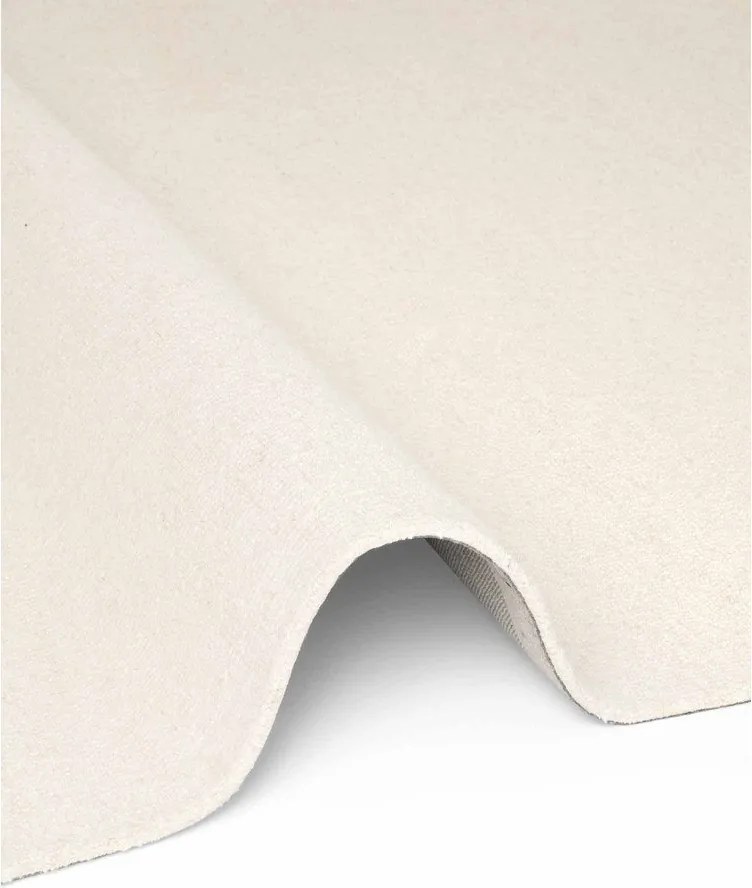 Krémszínű kézi szövésű gyapjú szőnyeg 140x200 cm Puristic Knots – Elle Decoration