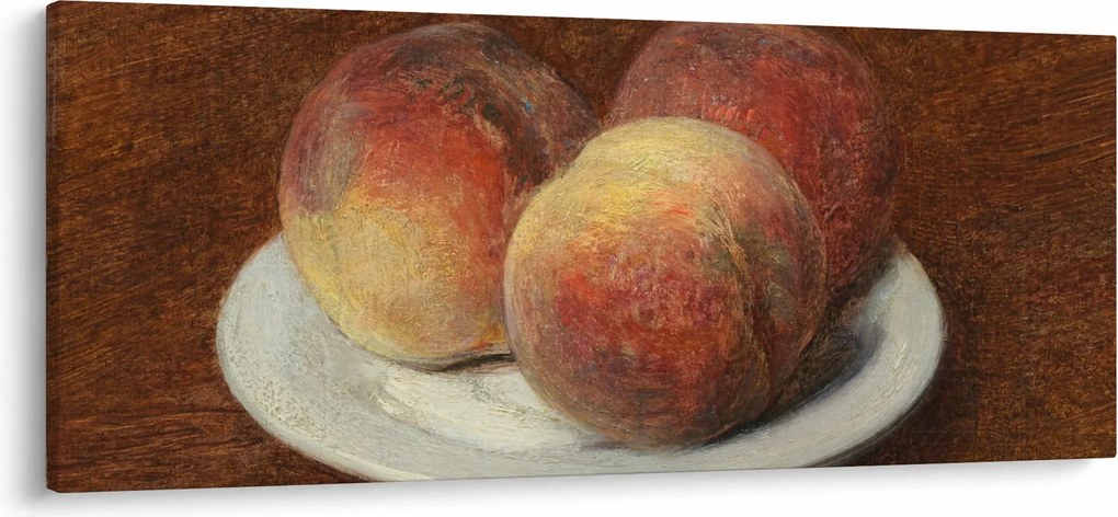 Kép - Henri Fantin-Latour, Three Peaches on a Plate, reprodukciók (120x50 cm)